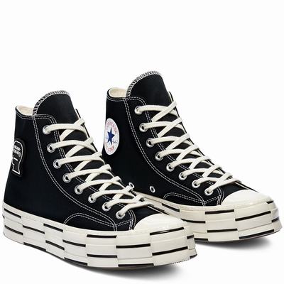 Converse x Brain Dead Chuck 70 - Miesten Matalavartiset Tennarit - Mustat